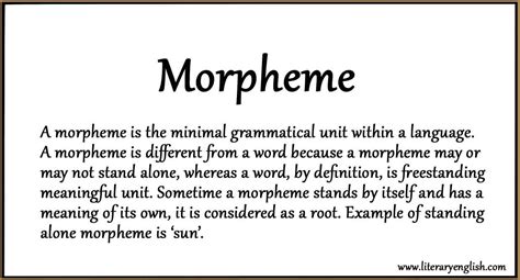 morpheme is